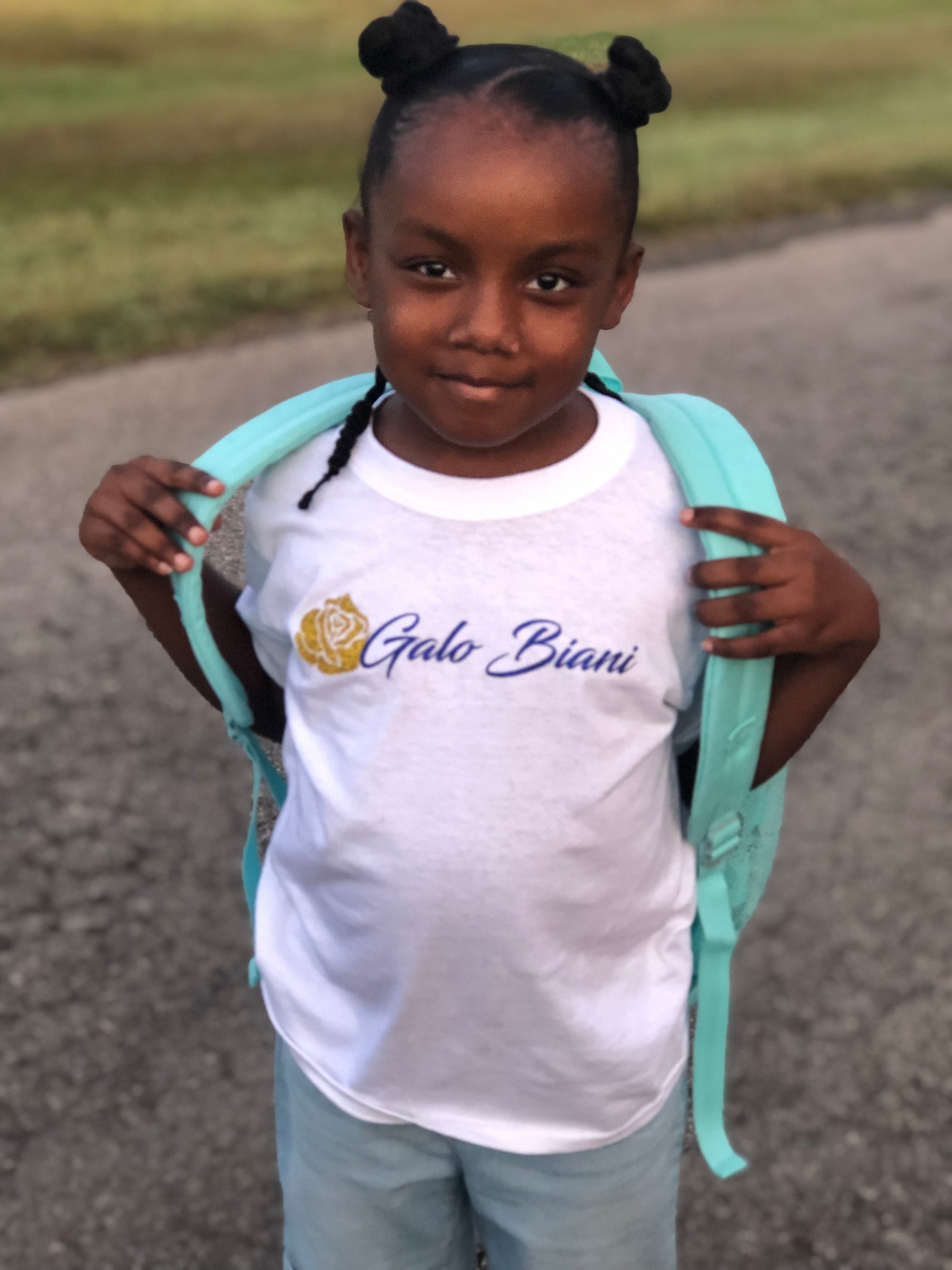 Golden Rose White Tee - girls