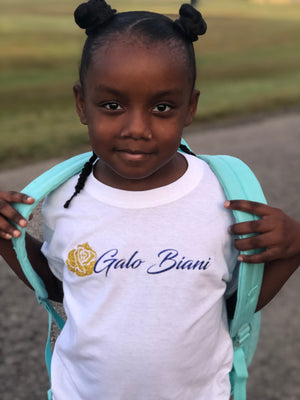 Golden Rose White Tee - girls