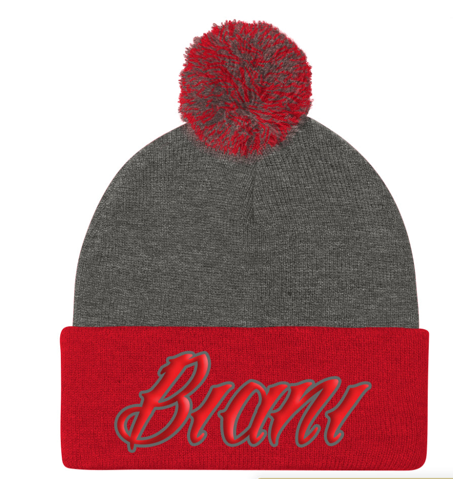 Red & Grey Biani Pom