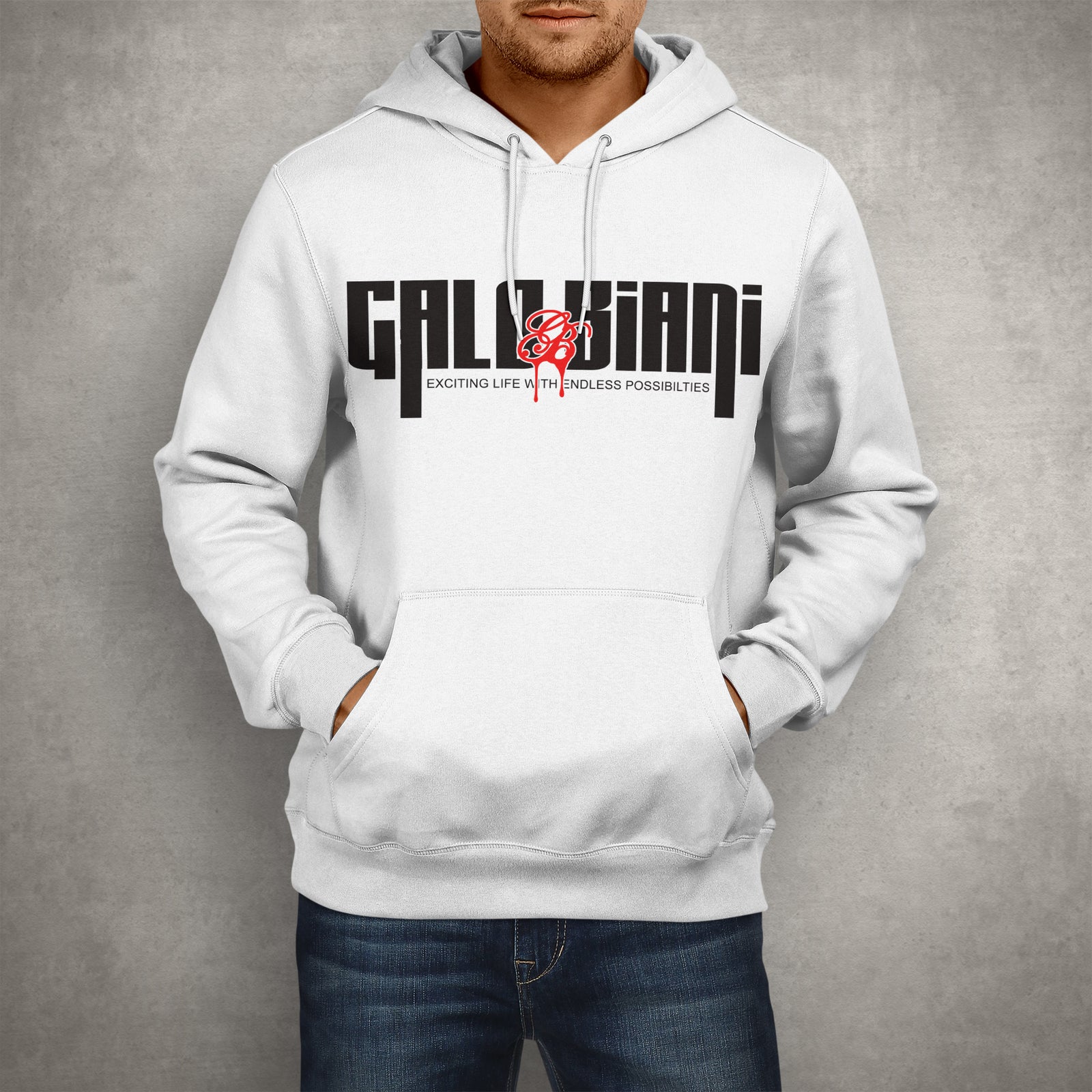 Galo Biani Drip Hoodie - White