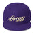 White and gold lettering Snapbacks