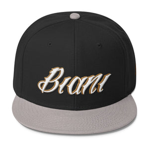 White and gold lettering Snapbacks