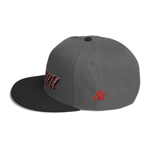 Black and Red lettering Snapbacks
