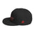 Black and Red lettering Snapbacks