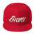White and gold lettering Snapbacks