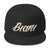 White and gold lettering Snapbacks