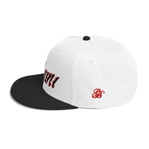 Black and Red lettering Snapbacks