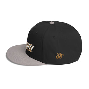 White and gold lettering Snapbacks