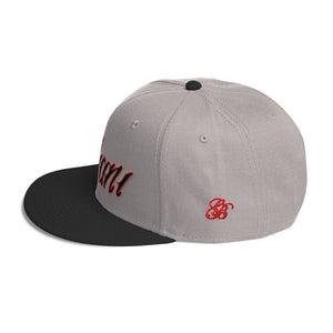 Black and Red lettering Snapbacks