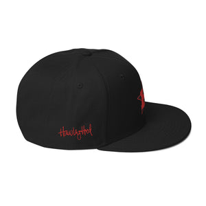 HawleyHood black n red Signature Snapback Hat