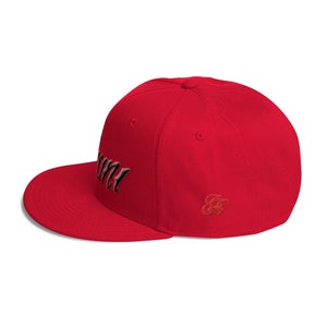 Black and Red lettering Snapbacks