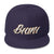 White and gold lettering Snapbacks